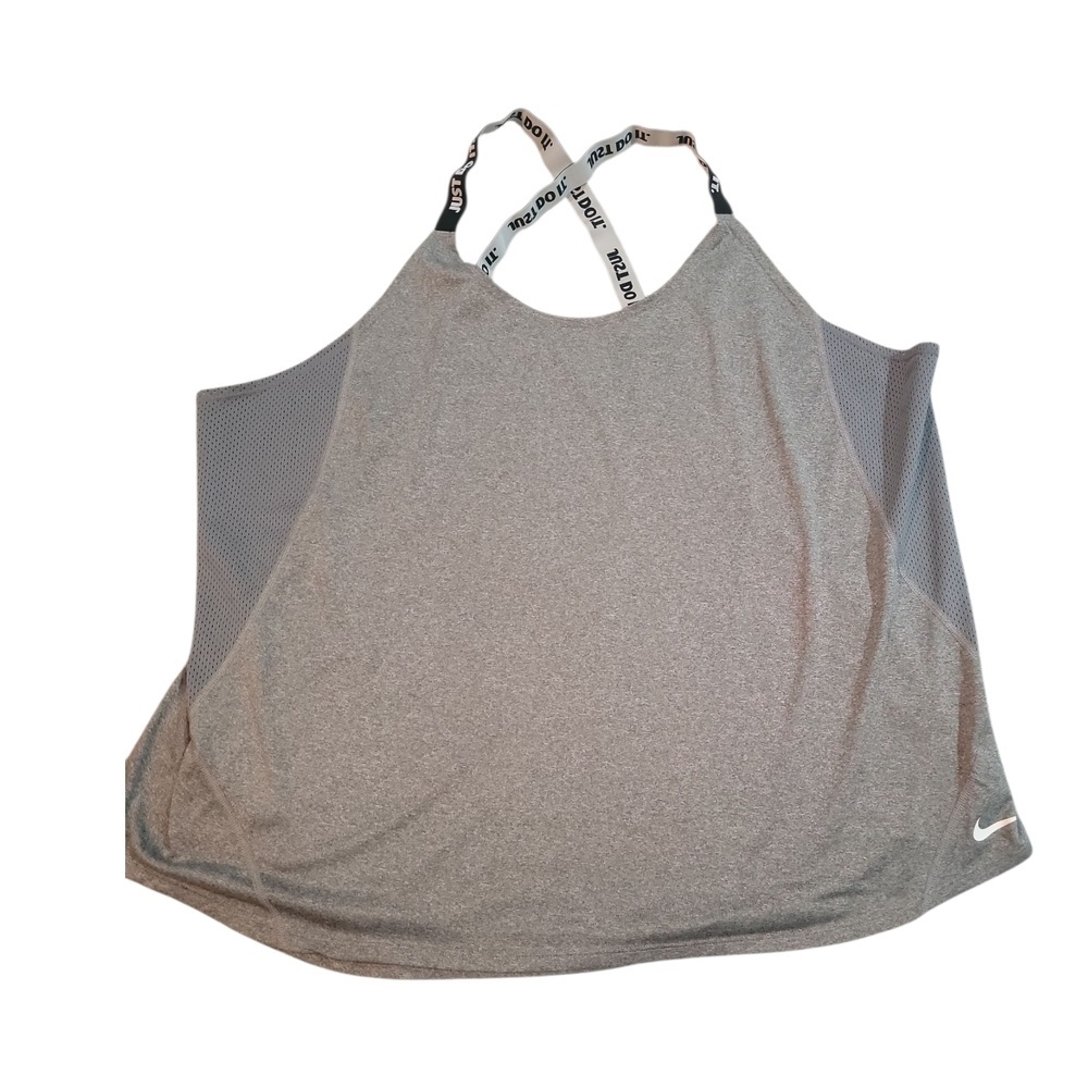 Nike Heather Gray Strappy Tank Top
